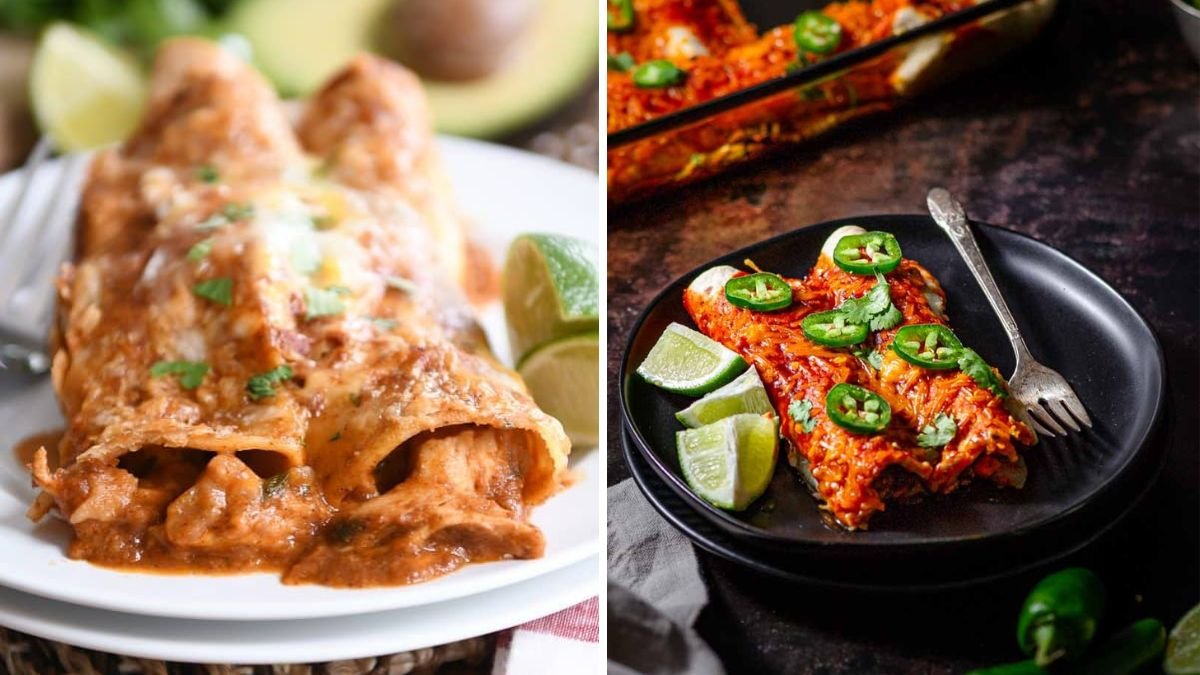 7-Step Recipe for Creepy Veg Enchiladas with Red Pepper Sauce