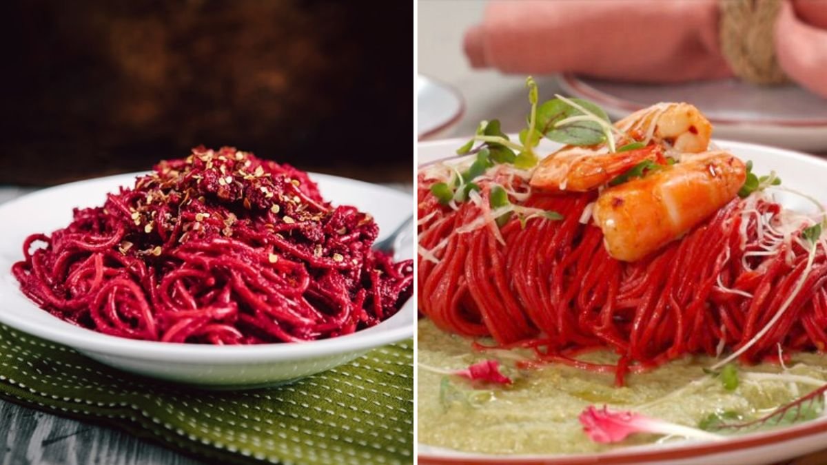 7-Step Recipe for Bloody Beet Pasta with Garlic Sauce